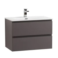 Тумба с раковиной BelBagno Kraft 60 подвесная, матовая темно-серая, раковина bb-8099-60