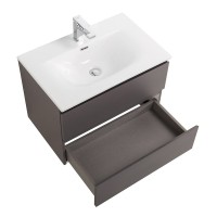 Тумба с раковиной BelBagno Kraft 60 подвесная, матовая темно-серая, раковина bb-8099-60