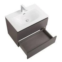Тумба с раковиной BelBagno Kraft 60 подвесная, матовая темно-серая, раковина bb-8099-60