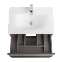 Тумба с раковиной BelBagno Kraft 60 подвесная, матовая темно-серая, раковина bb-8099-60