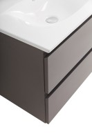 Тумба с раковиной BelBagno Kraft 60 подвесная, матовая темно-серая, раковина bb-8099-60