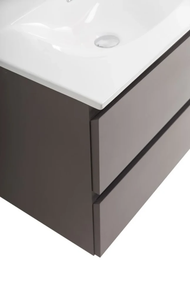 Тумба с раковиной BelBagno Kraft 60 подвесная, матовая темно-серая, раковина bb-8099-60