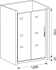 Душевая дверь в нишу Good Door Idea WTW-130-C-B 130 см, профиль черный