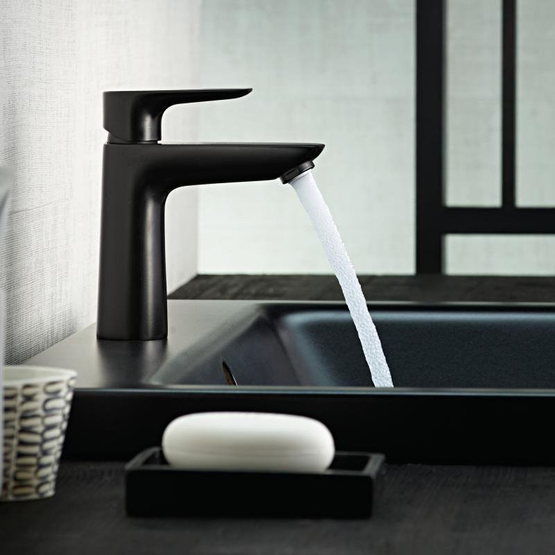 Смеситель для раковины Hansgrohe Talis E 71712670 матовый черный