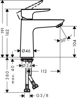 Смеситель для раковины Hansgrohe Talis E 71712670 матовый черный