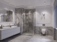 Душевой уголок Ambassador Forsa 17021118AX-80AX 120х80 см, профиль хром, стекло прозрачное