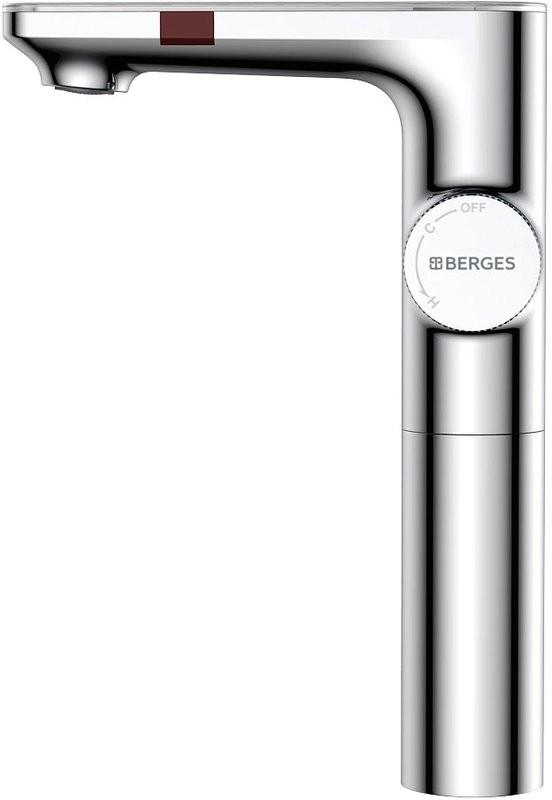 Термостатический смеситель Berges Morans 076003 цифровая индикация температуры воды, хром