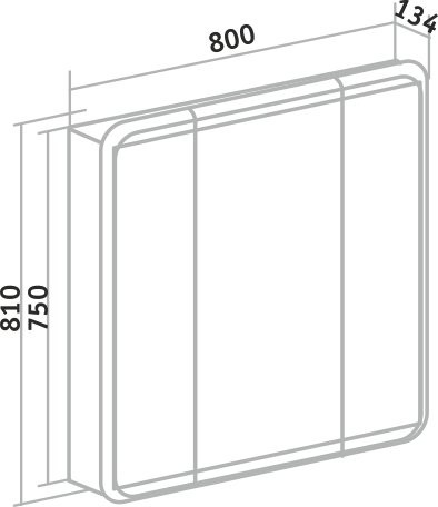 Мебель для ванной комнаты Runo Эрика 85 напольная, глянцевая белая