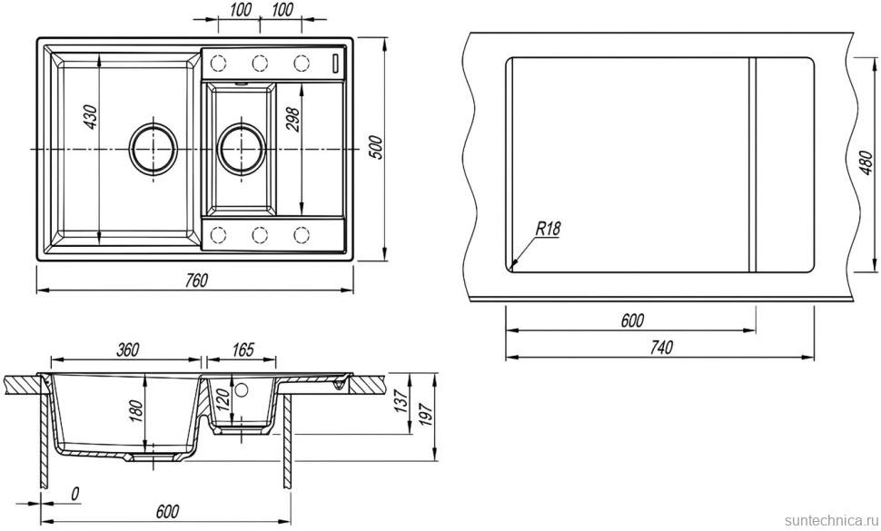 Комплект Мойка Lemark Ramza 760 9910040 жасмин + Смеситель Linara LM0405PJS жасмин