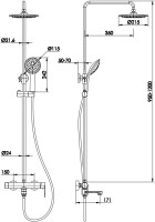 Душевая стойка Aquanet Logic AF320-72-R-C