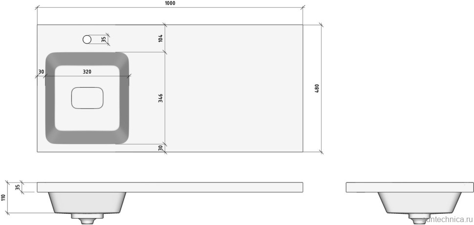 Мебель для ванной комнаты Orange Sistema 100 L под стиральную машину