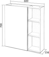 Мебель для ванной комнаты Orange Sistema 100 L под стиральную машину