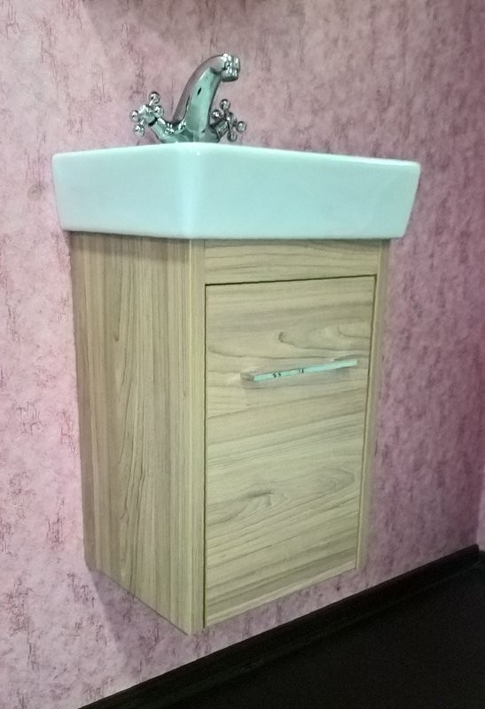 Тумба под раковину Sanflor Ларго 40, подвесная, вяз швейцарский
