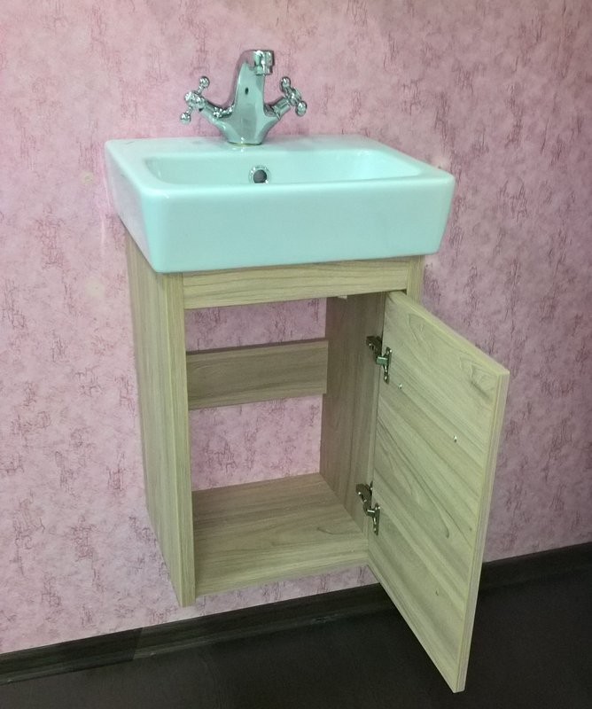 Тумба под раковину Sanflor Ларго 40, подвесная, вяз швейцарский