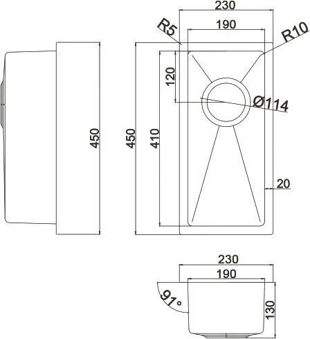 Дополнительная мойка Emar PVD A EMB-126A PVD Nano Satine