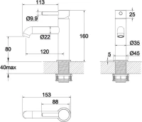 Смеситель для раковины WHITECROSS Y Y1210GL золото