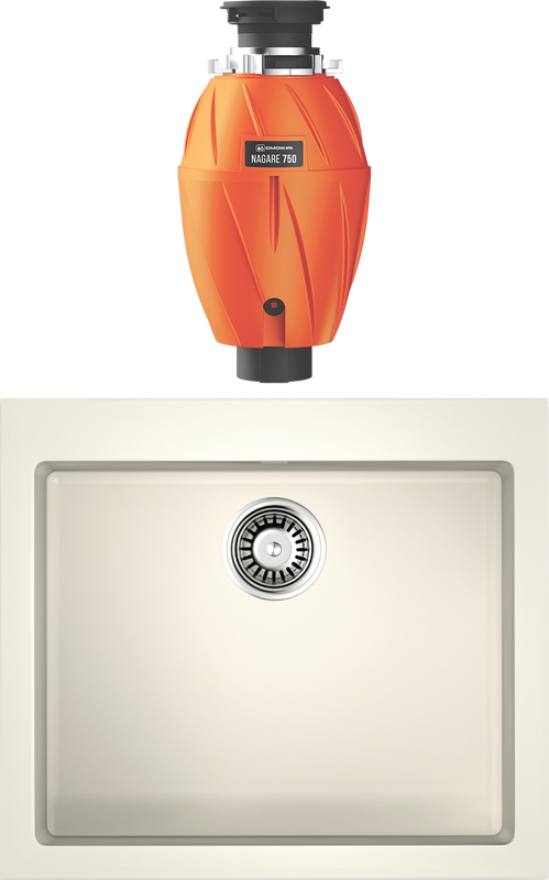 Комплект Мойка Omoikiri Bosen 57-WH белая + Измельчитель Nagare 750