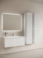 Тумба с раковиной Sancos Code 100 подвесная, белая