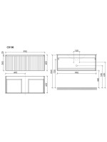 Тумба с раковиной Sancos Code 100 подвесная, белая
