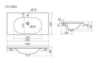 Тумба с раковиной Sancos Code 100 подвесная, белая
