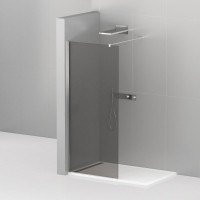 Душевая перегородка Cezares Liberta -L-1-80-120-GR-Cr профиль хром, стекло серое