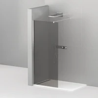 Душевая перегородка Cezares Liberta -L-1-80-120-GR-Cr профиль хром, стекло серое