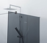 Душевая перегородка Cezares Liberta -L-1-80-120-GR-Cr профиль хром, стекло серое