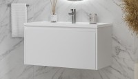 Тумба с раковиной Velvex Klaufs 90.1Y.New белая, подвесная
