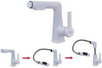 Смеситель для раковины Fashun A4018-8 белый