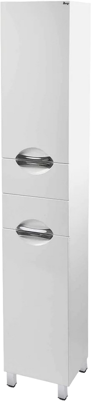 Шкаф пенал для ванной Emmy Милли 30 L, с бельевой корзиной