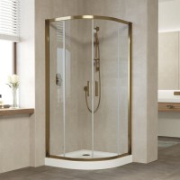 Душевой уголок Vegas Glass ZS Tur Novo 110 05 01 профиль бронза, стекло прозрачное