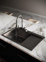 Мойка кухонная РМС MRK-7851BL-L c дозатором, графит