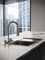 Мойка кухонная РМС MRK-7851BL-L c дозатором, графит