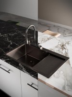 Мойка кухонная РМС MRK-7851BL-L c дозатором, графит