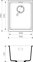 Комплект Мойка Omoikiri Kata 34-U-BE ваниль + Измельчитель Nagare slim 900