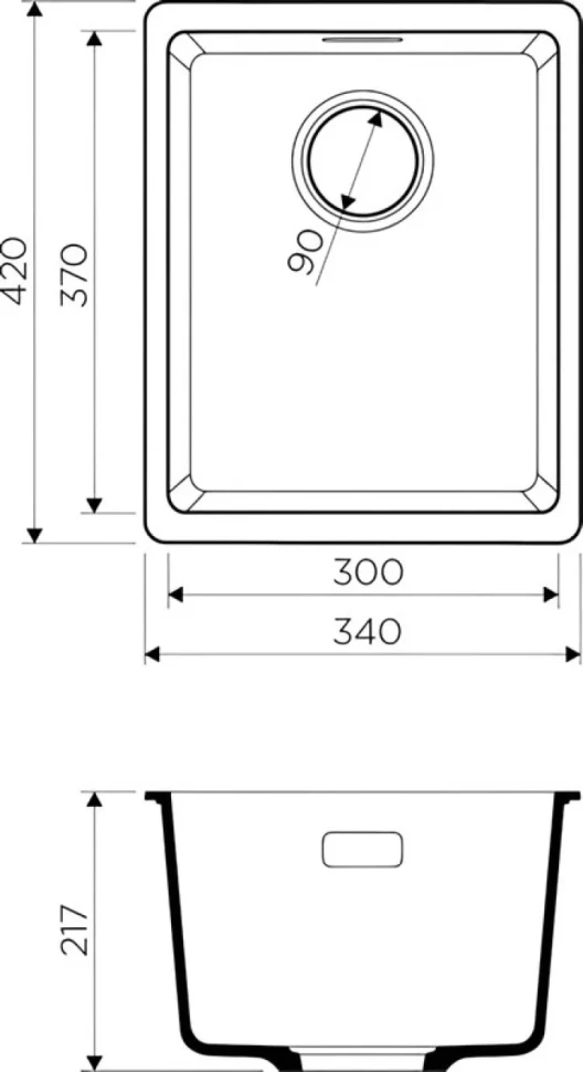 Комплект Мойка Omoikiri Kata 34-U-BE ваниль + Измельчитель Nagare slim 900