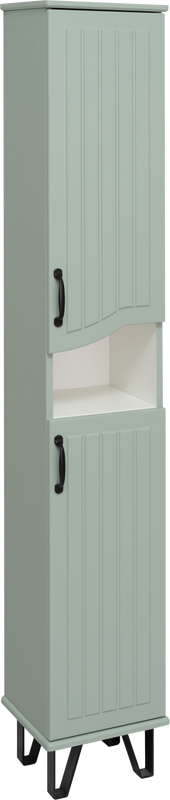 Шкаф пенал для ванной Runo Марсель R, мята