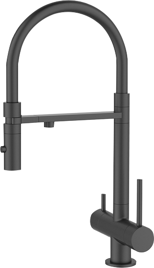 Смеситель для кухни IDDIS Ace ACEBLFFi05 черный матовый, с гибким изливом