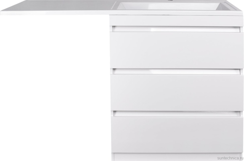 Мебель для ванной комнаты Style Line Даллас 150 Люкс Plus напольная, белая, 3 ящика R