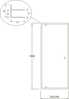 Душевой уголок Jacob Delafon Serenity 80х80 профиль хром