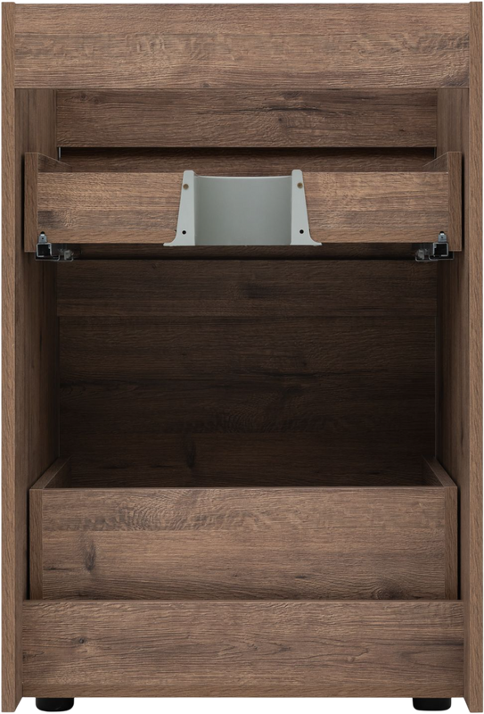 Тумба под раковину без столешницы Aquanet Токио 58 напольная, дуб веллингтон, под стиральную машину