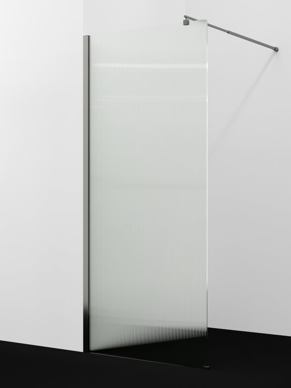 Душевая перегородка Wasserkraft Rur 30W 120 см, профиль графит, стекло рифленое