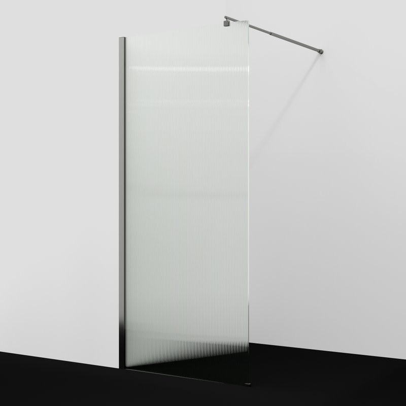 Душевая перегородка Wasserkraft Rur 30W 120 см, профиль графит, стекло рифленое