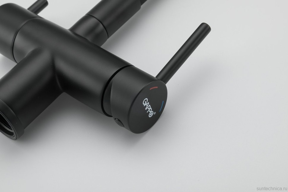 Смеситель для кухни Gappo G4398-36 с гибким изливом, черный