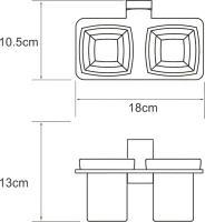 Набор Стакан Wasserkraft Abens K-3228D + Мыльница K-3229 Набор Стакан Wasserkraft Abens K-3228D + Мыльница K-3229