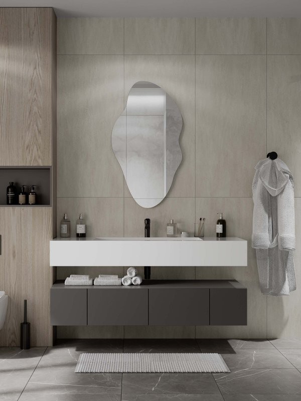 Зеркало CONTINENT Led Phantom 60х110 см, с холодной подсветкой, с датчиком движения