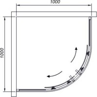 Душевой уголок Black&White Stellar Wind S101-1000