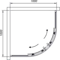 Душевой уголок Black&White Stellar Wind S101-1000