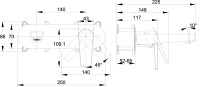 Смеситель для раковины Cersanit Moduo 64096 С ВНУТРЕННЕЙ ЧАСТЬЮ