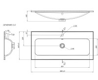 Тумба с раковиной Aquanet Арт 100 подвесная, маренго